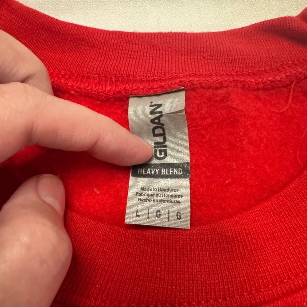 Gildan Red Crewneck Valentine Sweatshirt - Picture 2 of 6